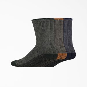 Moisture Control Crew Work Socks. Size 6-12. 6-Pack