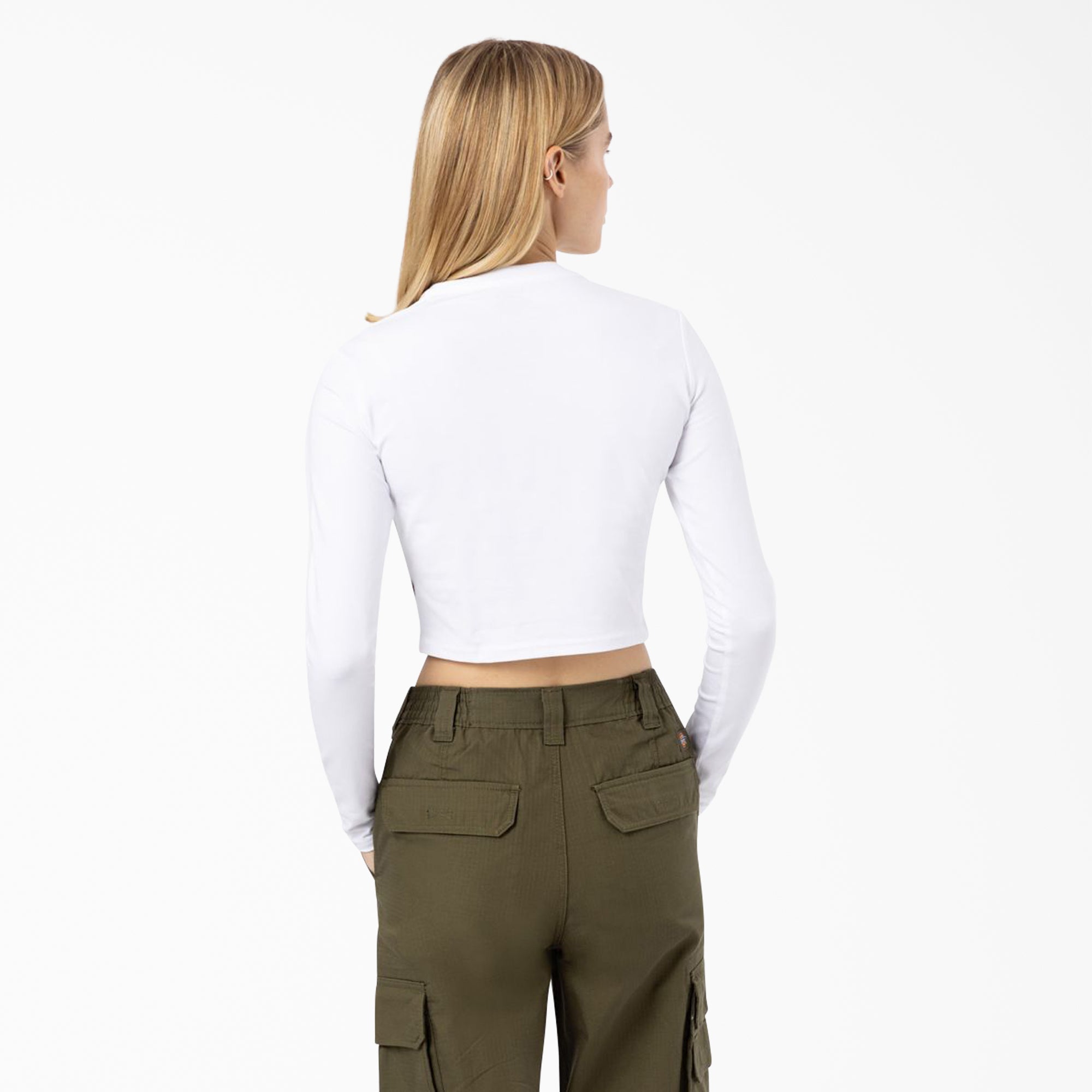 Women's Maple Valley Logo Long Sleeve Cropped T-Shirt - Image 2
